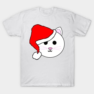 Santa Cat Emoji T-Shirt